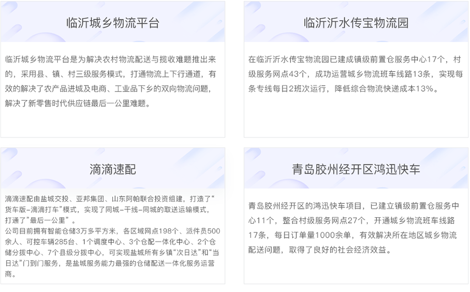 成功搭建城乡高配送的案例